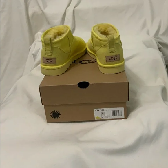 **UGG Classic Ultra Mini Boots**
PRE-USE.. Color: Margarita / Yellow - Picture 6 of 7
